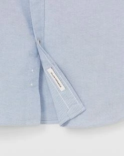 Best Sale 💯 Club Monaco Men Long Sleeve Oxford 👕 Shirt Blue ❤️ -Club Monaco Online Shop cm 1294831 alternate5