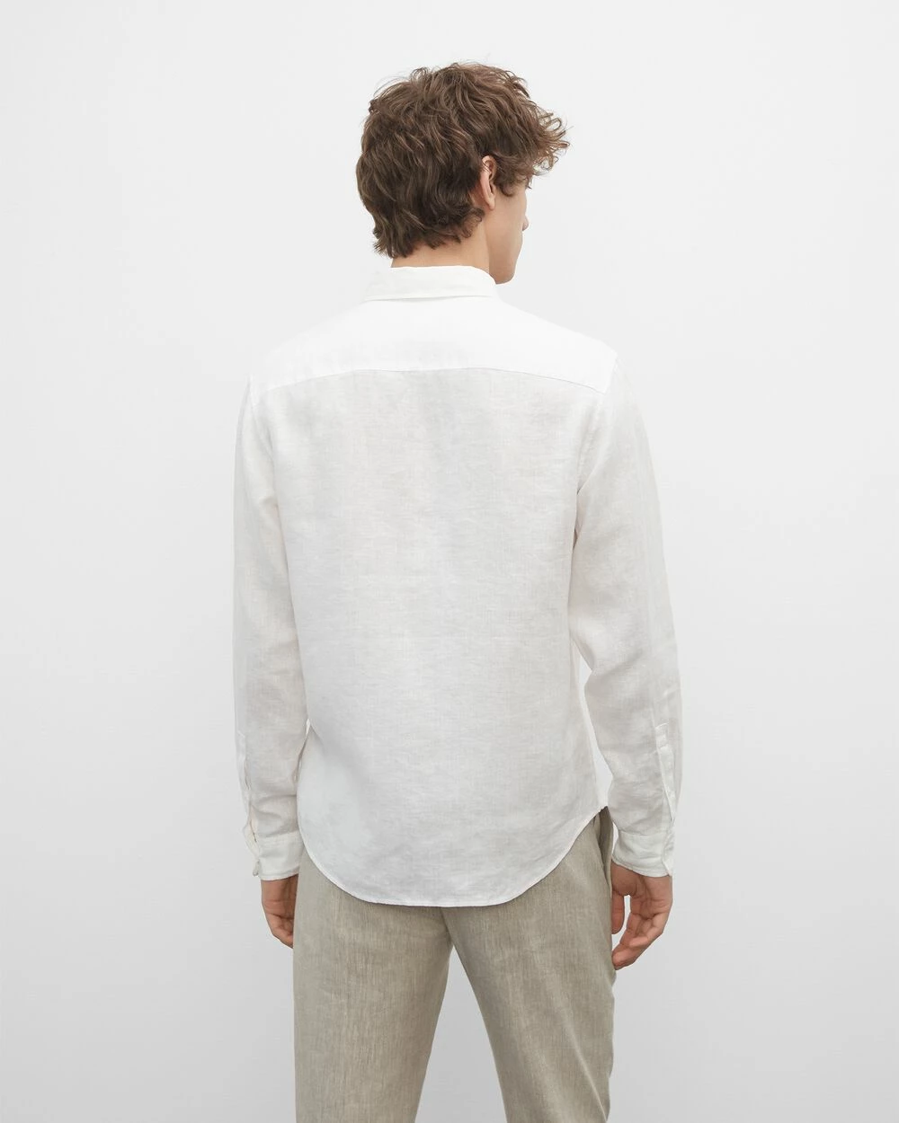Deals ๐ Club Monaco Men Slim Solid Linen ๐ Shirt White ๐ 3 Deals ๐ Club Monaco Men Slim Solid Linen ๐ Shirt White ๐ - Image 2