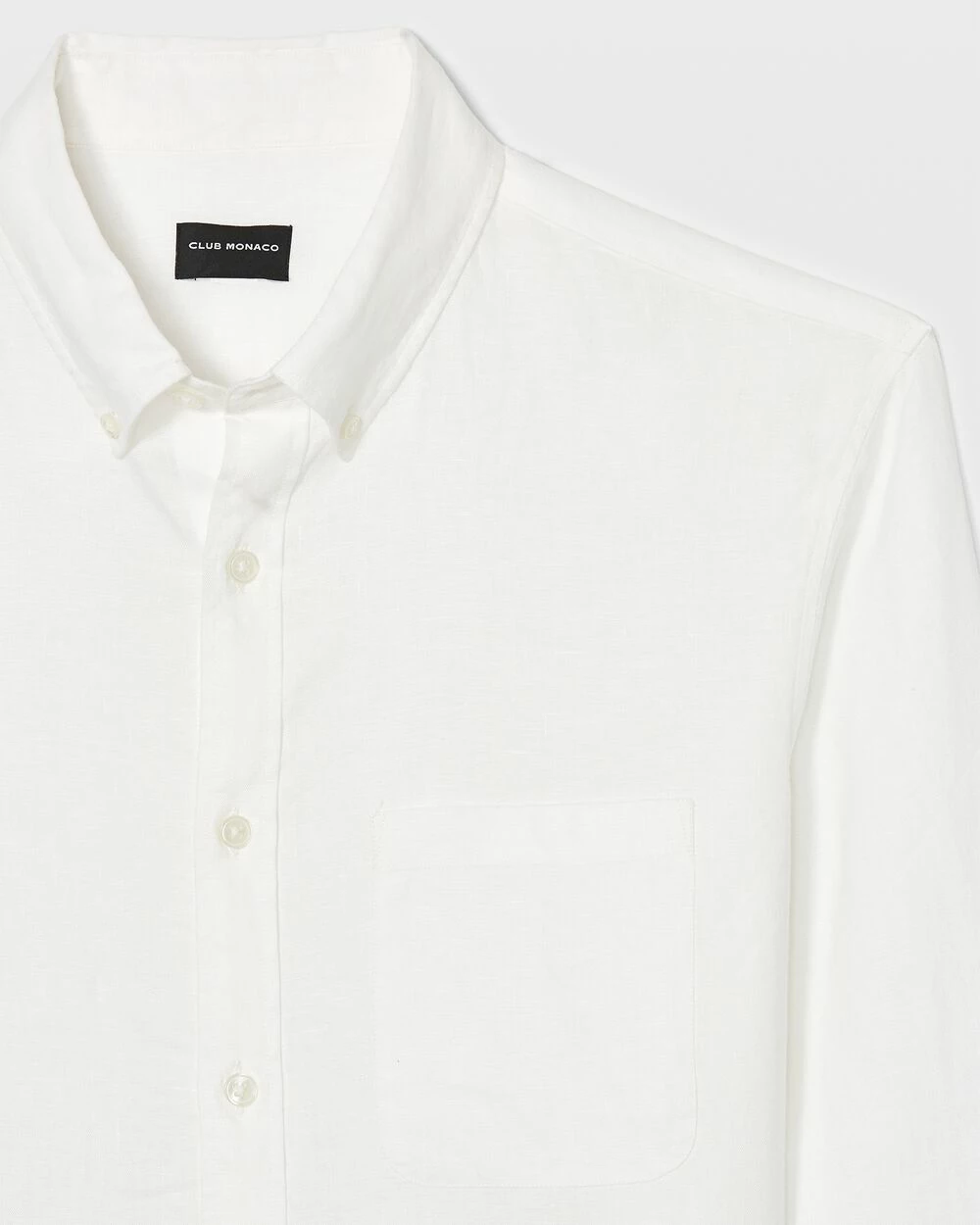 Deals ๐ Club Monaco Men Slim Solid Linen ๐ Shirt White ๐ 5 Deals ๐ Club Monaco Men Slim Solid Linen ๐ Shirt White ๐ - Image 4