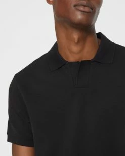Deals ✔️ Club Monaco Men Johnny Collar Polo Black 👏 -Club Monaco Online Shop cm 1377754 alternate2
