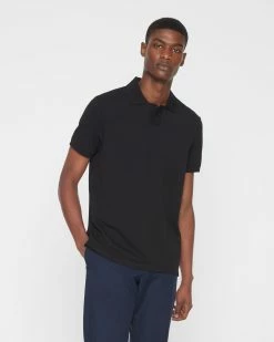 Deals ✔️ Club Monaco Men Johnny Collar Polo Black 👏