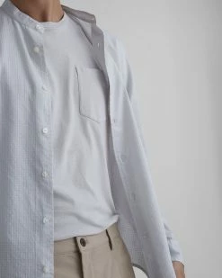 Top 10 🛒 Club Monaco Men Band Collar Textured 👚 Shirt Grey 😀 -Club Monaco Online Shop cm 1386238 alternate2