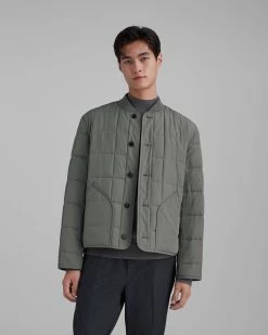 Cheap 😍 Club Monaco Men Quilted Jacket Castor Grey ⭐