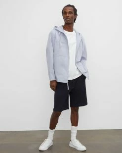 Coupon 🛒 Club Monaco Men Hoodie Jacket Light Blue 🤩