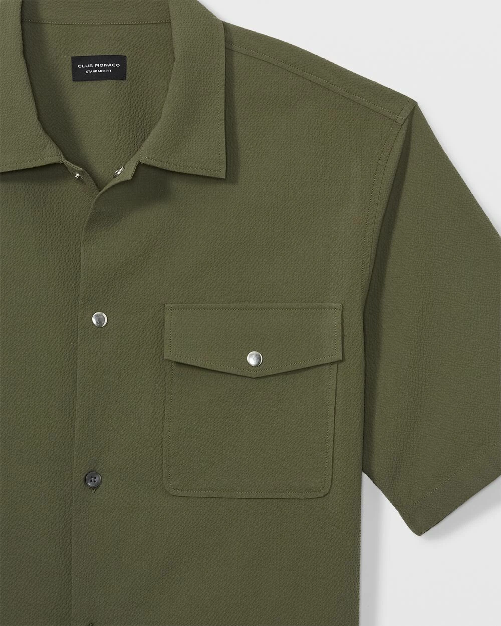 Budget ๐ Club Monaco Men Short Sleeve Seersucker ๐ Shirt Green ๐ 6 Budget ๐ Club Monaco Men Short Sleeve Seersucker ๐ Shirt Green ๐ - Image 4