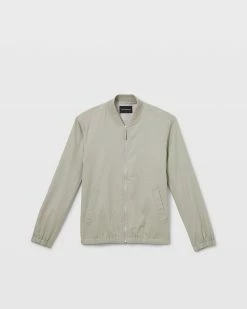 Best reviews of 🥰 Club Monaco Men ☀️ Summer Linen Bomber Light Green 😍 -Club Monaco Online Shop cm 1415022 alternate3