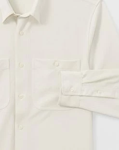 Best Pirce ❤️ Club Monaco Men Knit Utility 👚 Shirt Silver Birch ✔️ -Club Monaco Online Shop cm 1426585 alternate5