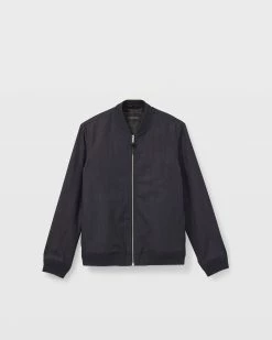 Flash Sale 🔥 Club Monaco Men Bomber Jacket Indigo ⭐ -Club Monaco Online Shop cm 1426592 alternate4