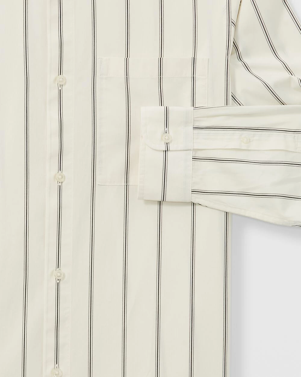 Brand new ๐งจ Club Monaco Men Long Sleeve Pinstripe Poplin ๐ Shirt Egret ๐ 7 Brand new ๐งจ Club Monaco Men Long Sleeve Pinstripe Poplin ๐ Shirt Egret ๐ - Image 5