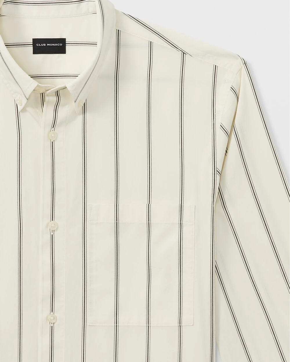 Brand new ๐งจ Club Monaco Men Long Sleeve Pinstripe Poplin ๐ Shirt Egret ๐ 8 Brand new ๐งจ Club Monaco Men Long Sleeve Pinstripe Poplin ๐ Shirt Egret ๐ - Image 6