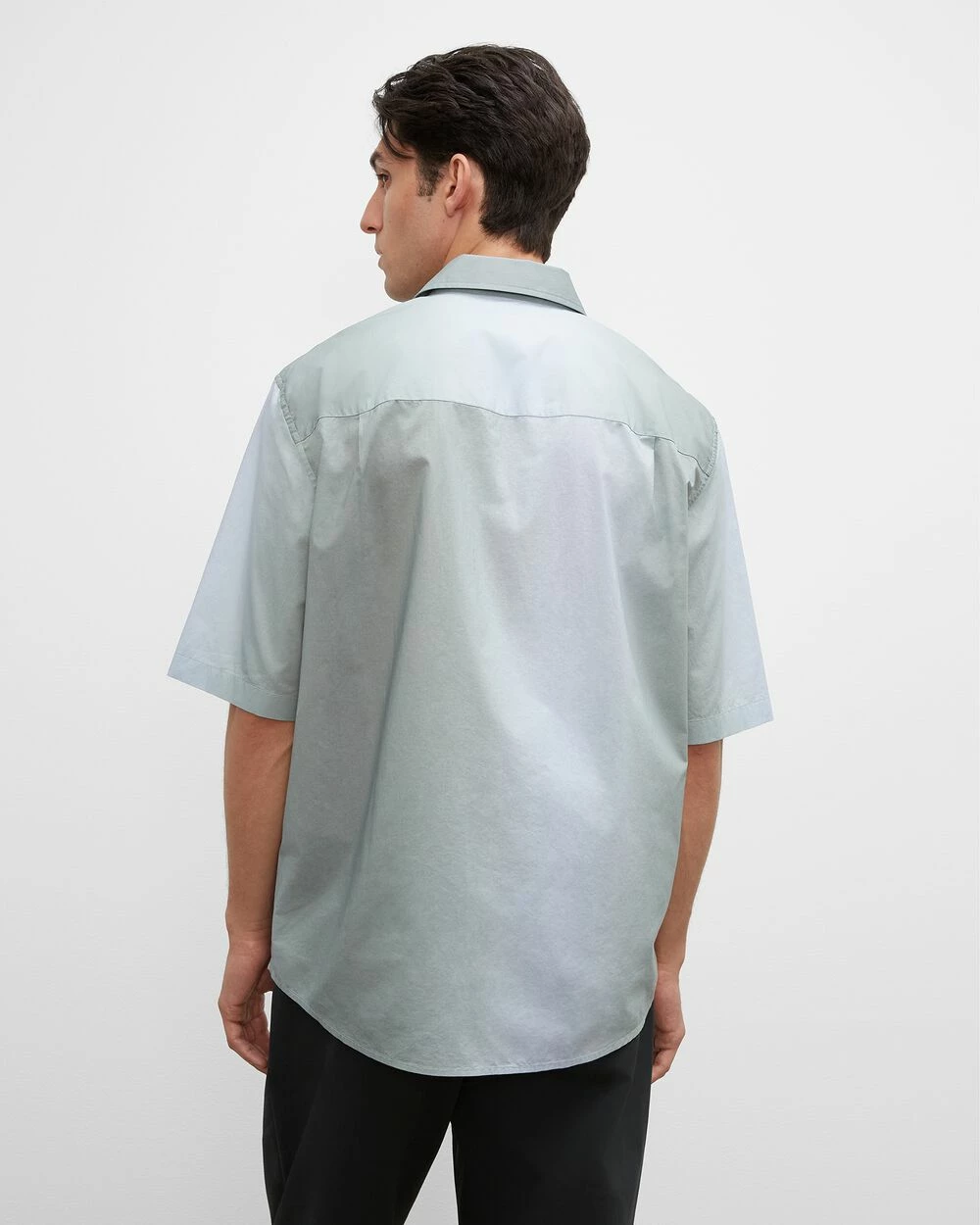 Wholesale 🎁 Club Monaco Men Short Sleeve Ombré Boxy 👕 Shirt Blue Multi 😉 4 Wholesale 🎁 Club Monaco Men Short Sleeve Ombré Boxy 👕 Shirt Blue Multi 😉 - Image 2