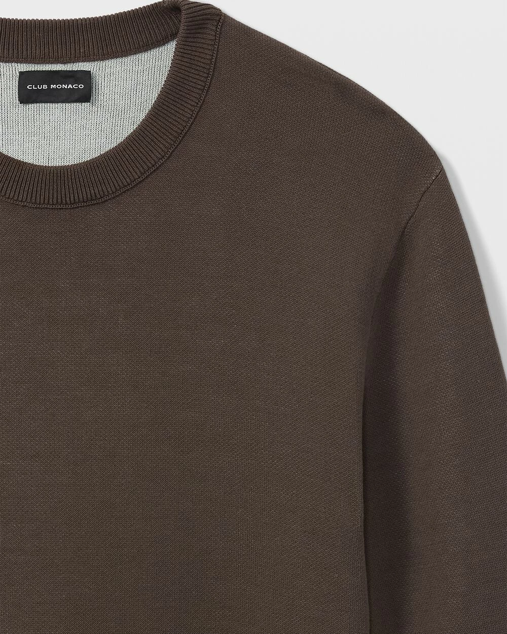 Discount ๐ Club Monaco Men Long Sleeve Double Knit Crew Sweater Black Olive โญ 7 Discount ๐ Club Monaco Men Long Sleeve Double Knit Crew Sweater Black Olive โญ - Image 5