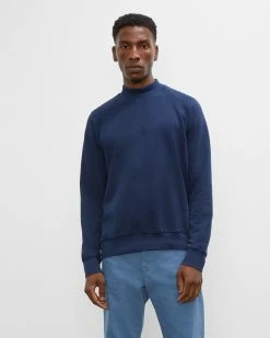 Best Pirce 🎉 Club Monaco Men Tea Dyed Mockneck Sweater Dark Navy 😍