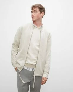 Flash Sale 🎉 Club Monaco Men Tea Dyed Cardigan Silver Birch 😍