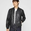 Buy 🎉 Club Monaco Men Leather Bomber Jacket Black 💯 -Club Monaco Online Shop cm 1431429 lifestyle