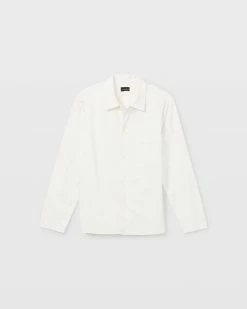 Hot Sale 🤩 Club Monaco Men Long Sleeve Workshirt Blanc De Blanc 👏 -Club Monaco Online Shop cm 1431448 alternate4