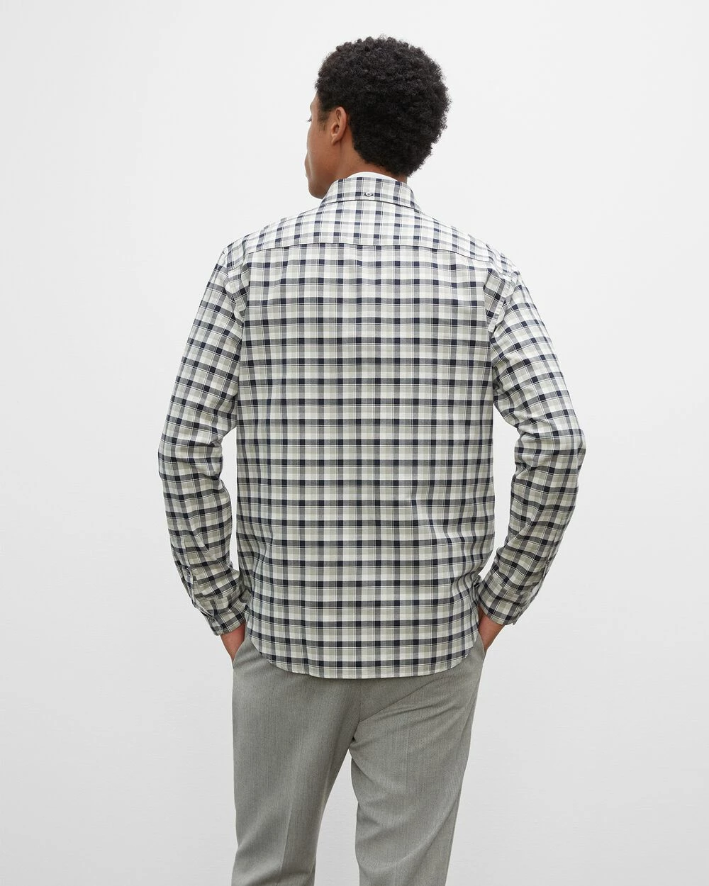 Best deal ๐ฅฐ Club Monaco Men Long Sleeve Plaid Oxford ๐ Shirt Grey Plaid ๐ 4 Best deal ๐ฅฐ Club Monaco Men Long Sleeve Plaid Oxford ๐ Shirt Grey Plaid ๐ - Image 2