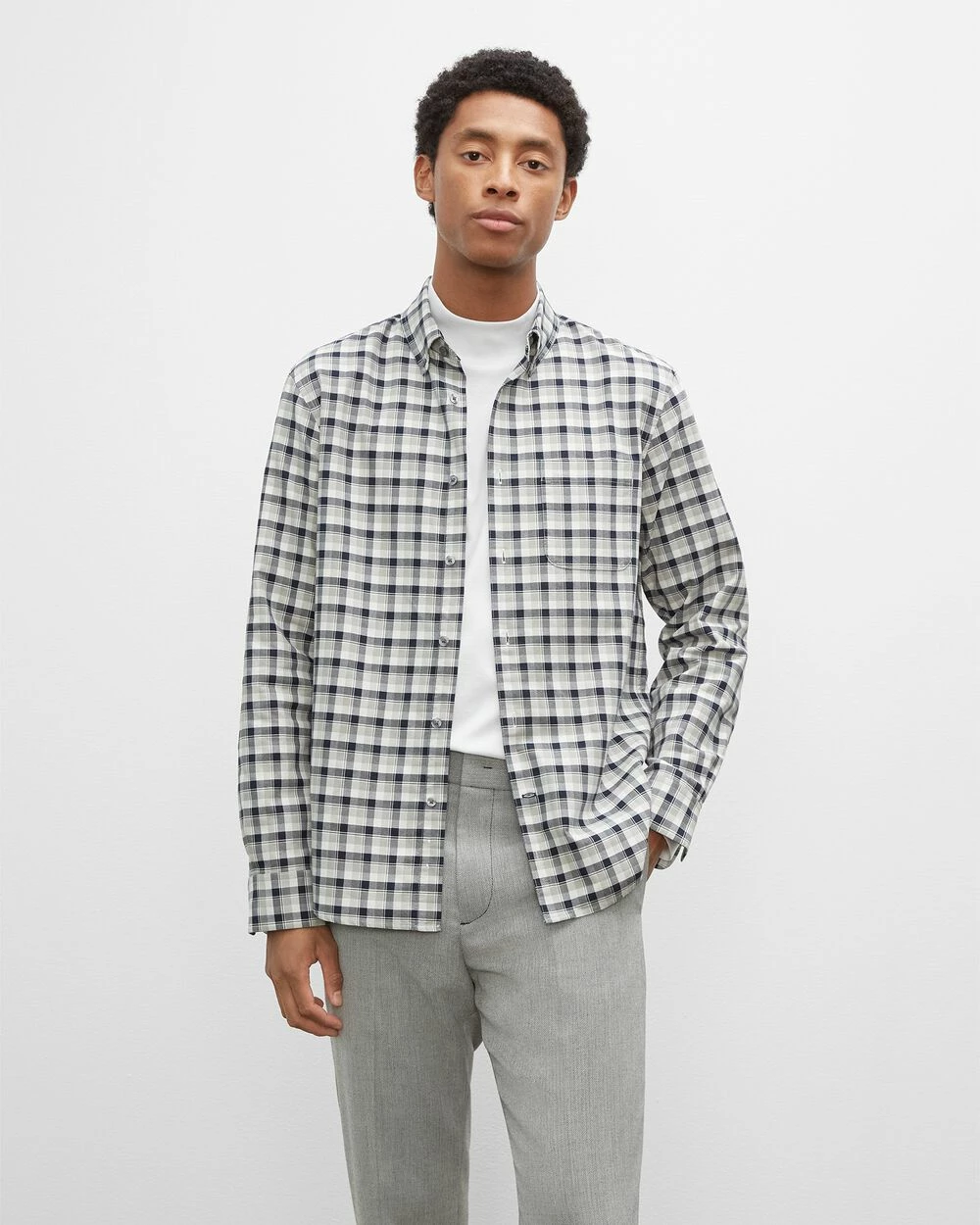 Best deal ๐ฅฐ Club Monaco Men Long Sleeve Plaid Oxford ๐ Shirt Grey Plaid ๐ 3 Best deal ๐ฅฐ Club Monaco Men Long Sleeve Plaid Oxford ๐ Shirt Grey Plaid ๐
