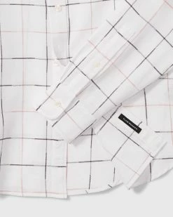 Brand new ❤️ Club Monaco Men Long Sleeve Textured Windowpane 👕 Shirt White Multi ⌛ -Club Monaco Online Shop cm 1431452 alternate5