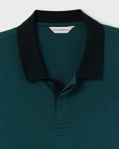 Brand new 👏 Club Monaco Men Refined Long Sleeve Polo Sea Moss Multi 💯 -Club Monaco Online Shop cm 1432334 alternate5