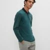 Brand new 👏 Club Monaco Men Refined Long Sleeve Polo Sea Moss Multi 💯 -Club Monaco Online Shop cm 1432334 lifestyle