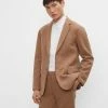 Cheap 🌟 Club Monaco Men Fashion Blazer Dark Camel 🎁 -Club Monaco Online Shop cm 1432364 lifestyle