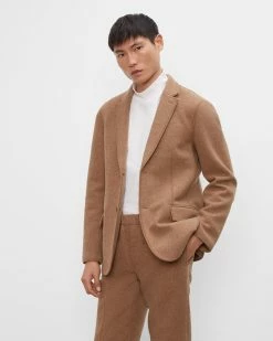 Cheap 🌟 Club Monaco Men Fashion Blazer Dark Camel 🎁