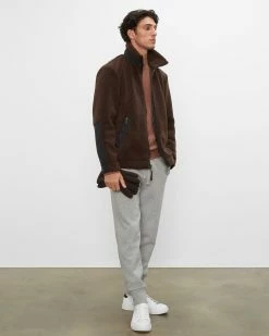 Promo 🛒 Club Monaco Men Sherpa Jacket Chocolate 😀 -Club Monaco Online Shop cm 1432368 alternate2