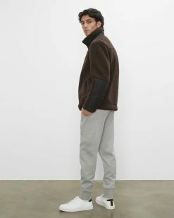Promo 🛒 Club Monaco Men Sherpa Jacket Chocolate 😀