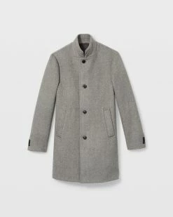 Discount ✔️ Club Monaco Men Loukas Funnel Neck 🧥 Coat Grey ✔️ -Club Monaco Online Shop cm 1432372 alternate4