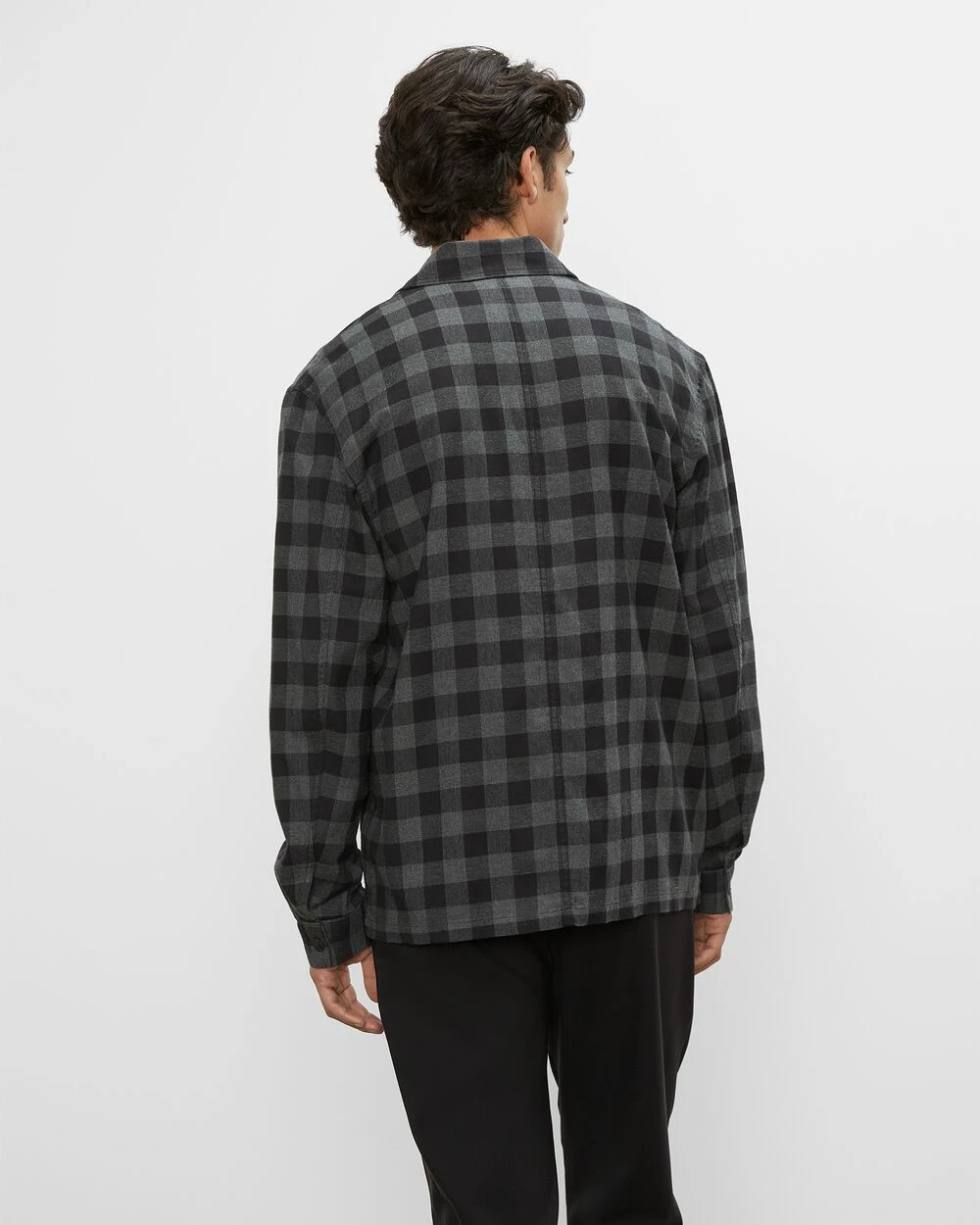 Hot Sale π Club Monaco Men Long Sleeve Plaid Flannel Workshirt Grey Multi Check π₯° 4 Hot Sale π Club Monaco Men Long Sleeve Plaid Flannel Workshirt Grey Multi Check π₯° - Image 2