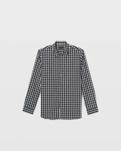 Flash Sale ⭐ Club Monaco Men Long Sleeve Check Standard 👕 Shirt Black Multi 😀 -Club Monaco Online Shop cm 1432385 alternate4