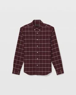 Discount ๐ฅ Club Monaco Men Long Sleeve Windowpane Flannel ๐ Shirt Burgundy โ 9 Discount ๐ฅ Club Monaco Men Long Sleeve Windowpane Flannel ๐ Shirt Burgundy โ -Club Monaco Online Shop cm 1432386 alternate4