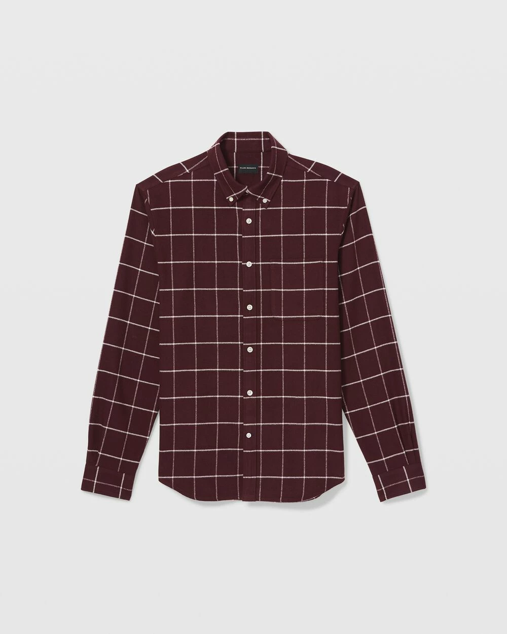 Discount ๐ฅ Club Monaco Men Long Sleeve Windowpane Flannel ๐ Shirt Burgundy โ 6 Discount ๐ฅ Club Monaco Men Long Sleeve Windowpane Flannel ๐ Shirt Burgundy โ - Image 4