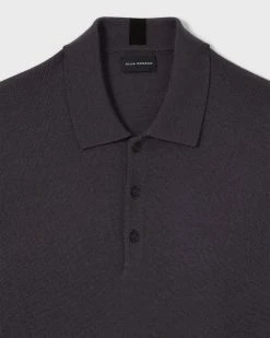 Budget 🌟 Club Monaco Men Merino Wool Polo Sweater Dark Grey 🛒 -Club Monaco Online Shop cm 1432400 alternate5