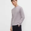 Deals 🎁 Club Monaco Men Racked Rib Crewneck Sweater Light Purple 🎁 -Club Monaco Online Shop cm 1432421 lifestyle