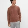 Best Sale ⌛ Club Monaco Men Bouclé Crewneck Sweater Cinnamon 🎉 -Club Monaco Online Shop cm 1432431 lifestyle