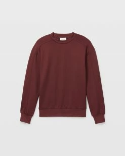 Budget 🎁 Club Monaco Men Tech Terry Crewneck Sweatshirt Dark Purple ✨ -Club Monaco Online Shop cm 1434633 alternate4
