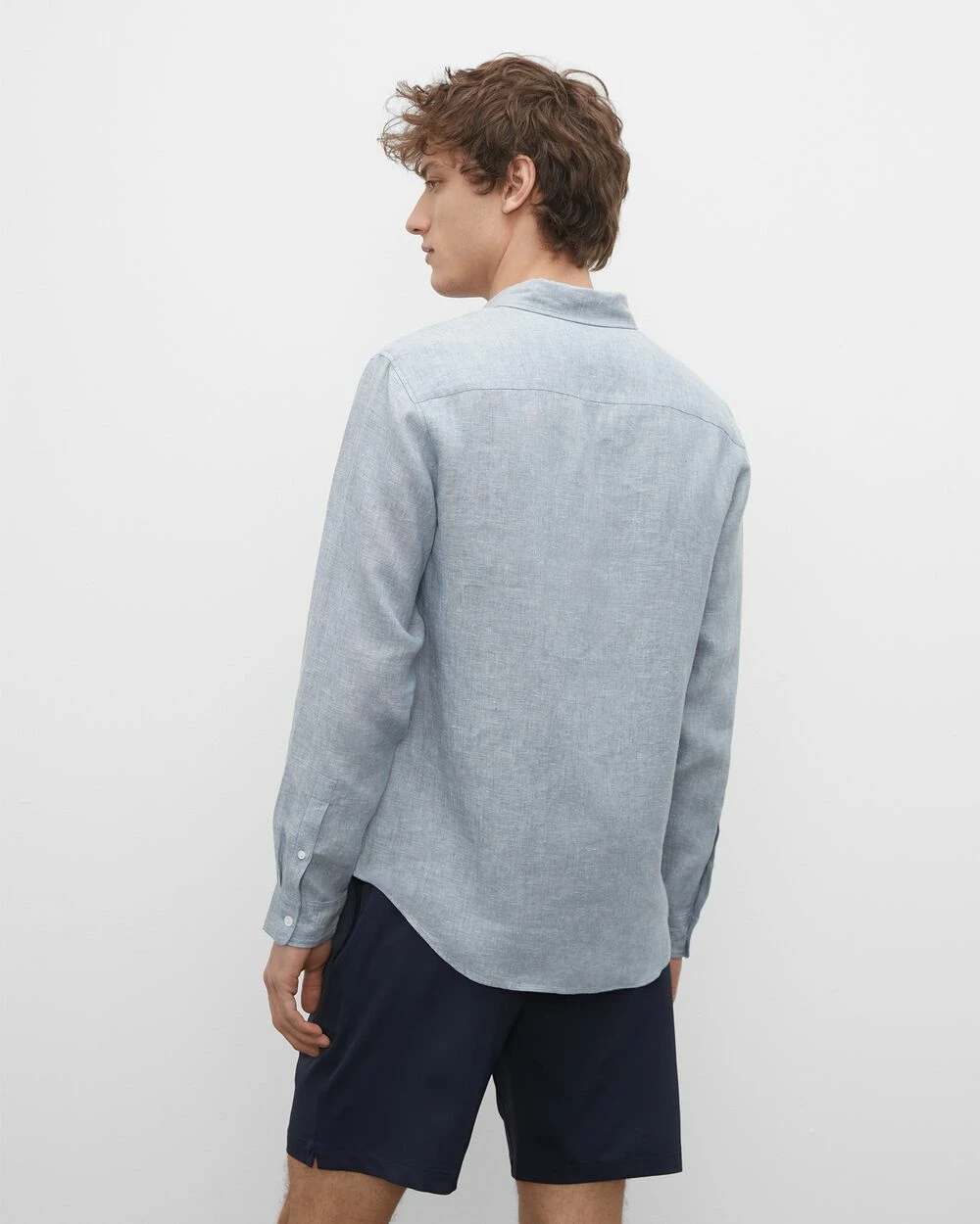 Best deal ๐ Club Monaco Men Slim Cross Dyed Linen ๐ Shirt Light Blue ๐ 4 Best deal ๐ Club Monaco Men Slim Cross Dyed Linen ๐ Shirt Light Blue ๐ - Image 2