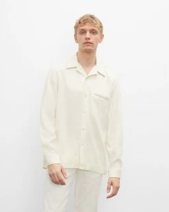 Best reviews of 💯 Club Monaco Men Long Sleeve Textured 👕 Shirt Egret 👏