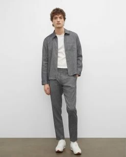 Best reviews of 🎉 Club Monaco Men Sutton Hemp Blend 👗 Dress Pants Navy Heather 🤩