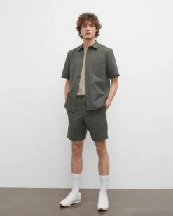 Wholesale 🥰 Club Monaco Men Ripstop Shorts Green 👍