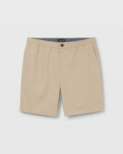 Budget 👍 Club Monaco Men Baxter Elasticated 7" Shorts Khaki 🔥 -Club Monaco Online Shop cm 1447602 alternate4