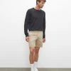 Budget 👍 Club Monaco Men Baxter Elasticated 7" Shorts Khaki 🔥 -Club Monaco Online Shop cm 1447602 lifestyle