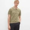 Hot Sale 🤩 Club Monaco Men Short Sleeve Marl Polo Dark Olive 🎉