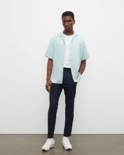 Deals 💯 Club Monaco Men Sutton Stretch Cotton 👗 Dress Pants Navy ⌛