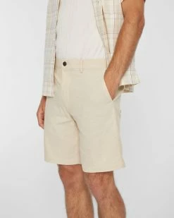 Outlet 🥰 Club Monaco Men Maddox Chambray 9" Shorts Khaki 🔥 -Club Monaco Online Shop cm 1451711 alternate2