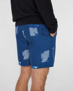Best deal 🎉 Club Monaco Men Allover Print Athletic Shorts Navy Multi ✨ -Club Monaco Online Shop cm 1451714 alternate2