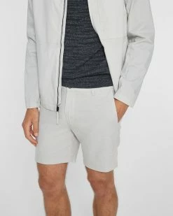 Cheap 😉 Club Monaco Men Baxter Chambray 7" Shorts Grey 👏 -Club Monaco Online Shop cm 1451716 alternate2