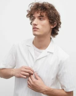 New ๐ฅ Club Monaco Men Short Sleeve Thin Stripe Linen ๐ Shirt White ๐ 8 New ๐ฅ Club Monaco Men Short Sleeve Thin Stripe Linen ๐ Shirt White ๐ -Club Monaco Online Shop cm 1451728 alternate2